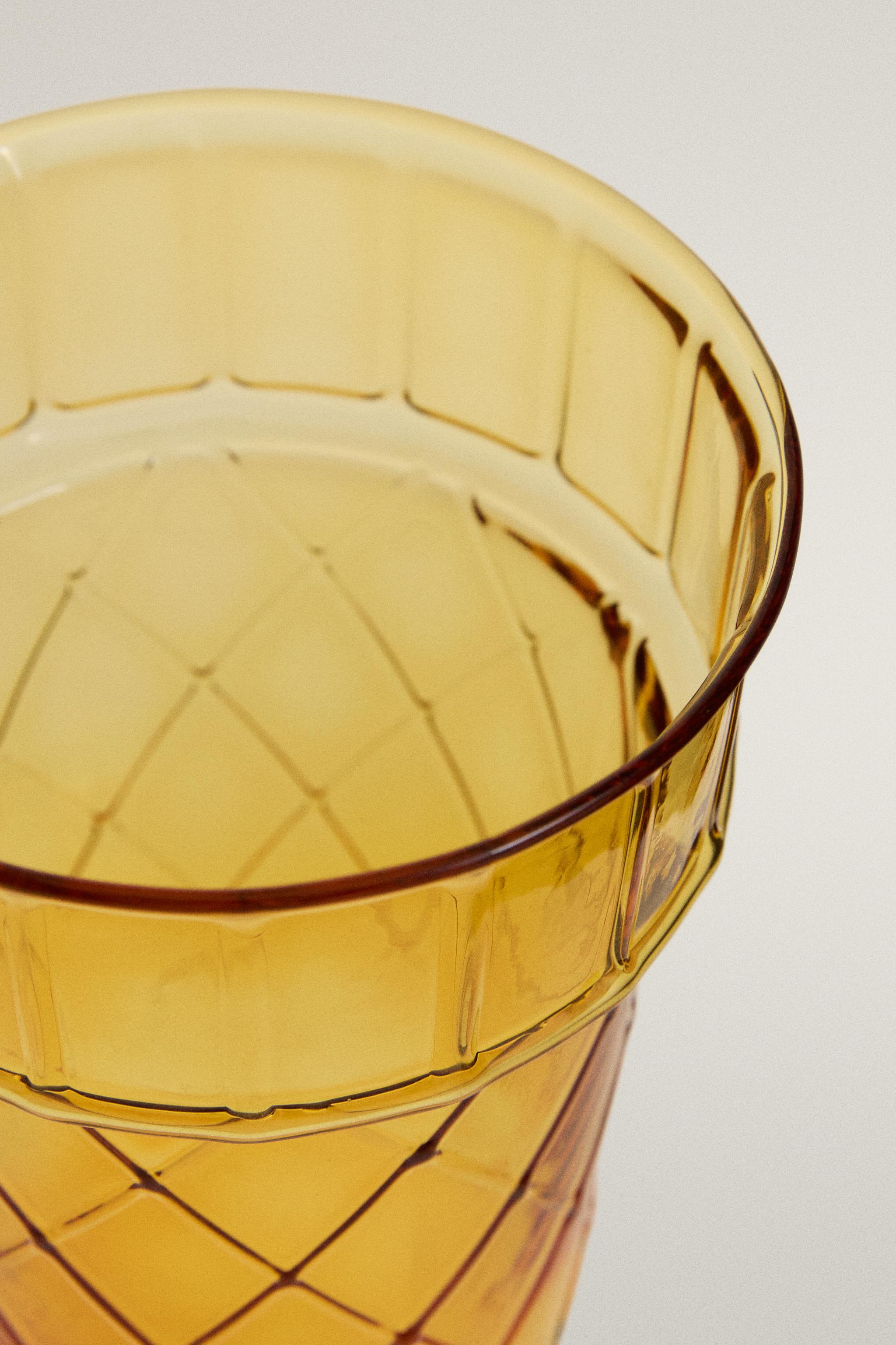 ICE CREAM BOROSILICATE GLASS TUMBLER